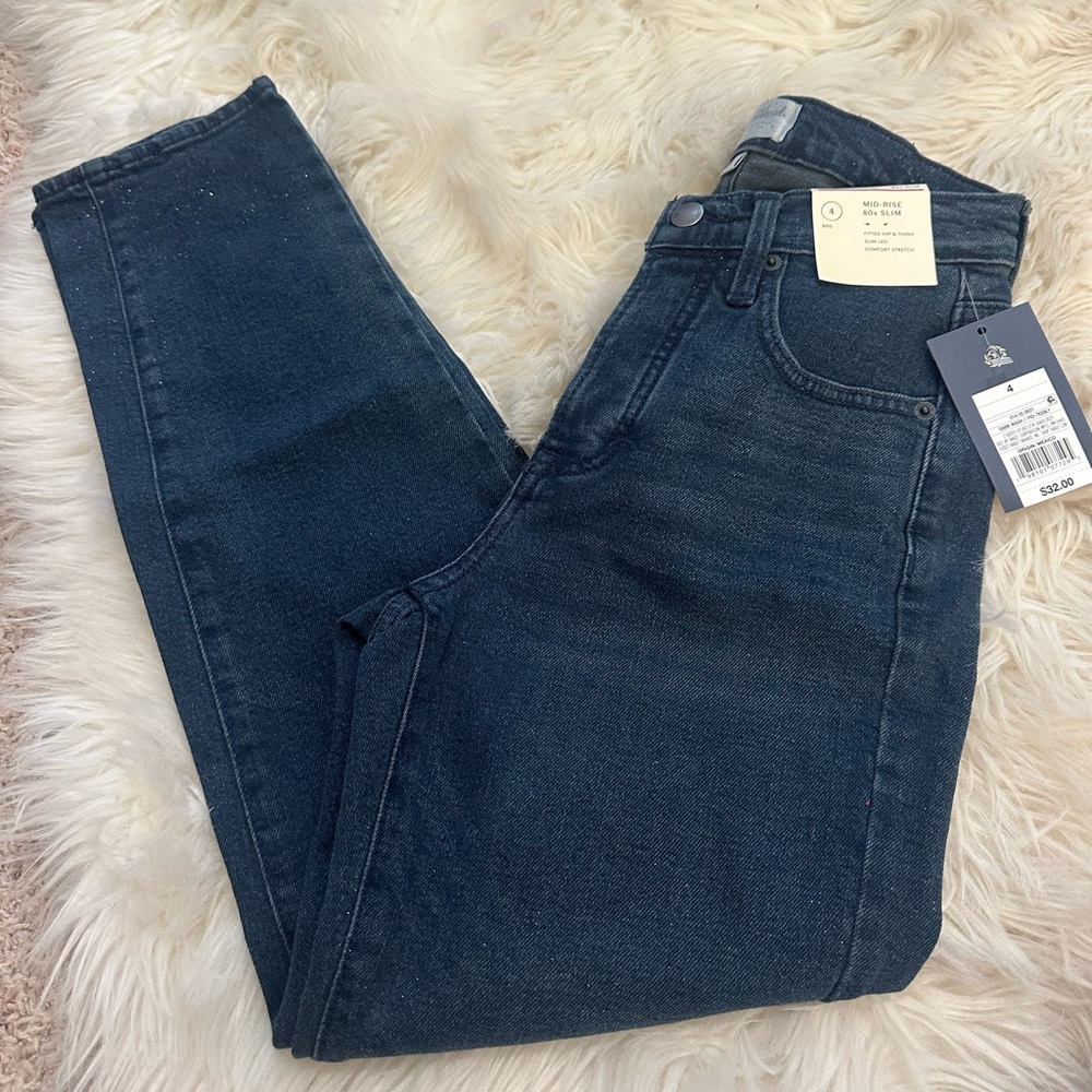 NWT Target Mid-Rise 80s Slim Jeans in charcoal black